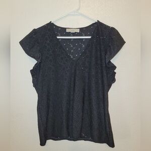 Michael Kors Black Lace Blouse